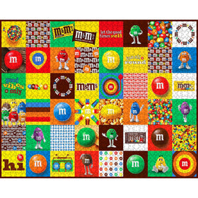 White Mountain artist-designed candy collage, vibrant colors for art lovers.