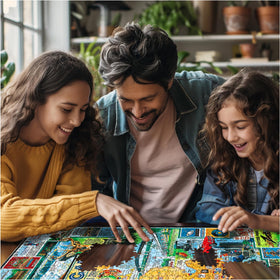 White Mountain Best of Michigan Detroit Red Wings scene fuels sports nostalgia during family puzzles.