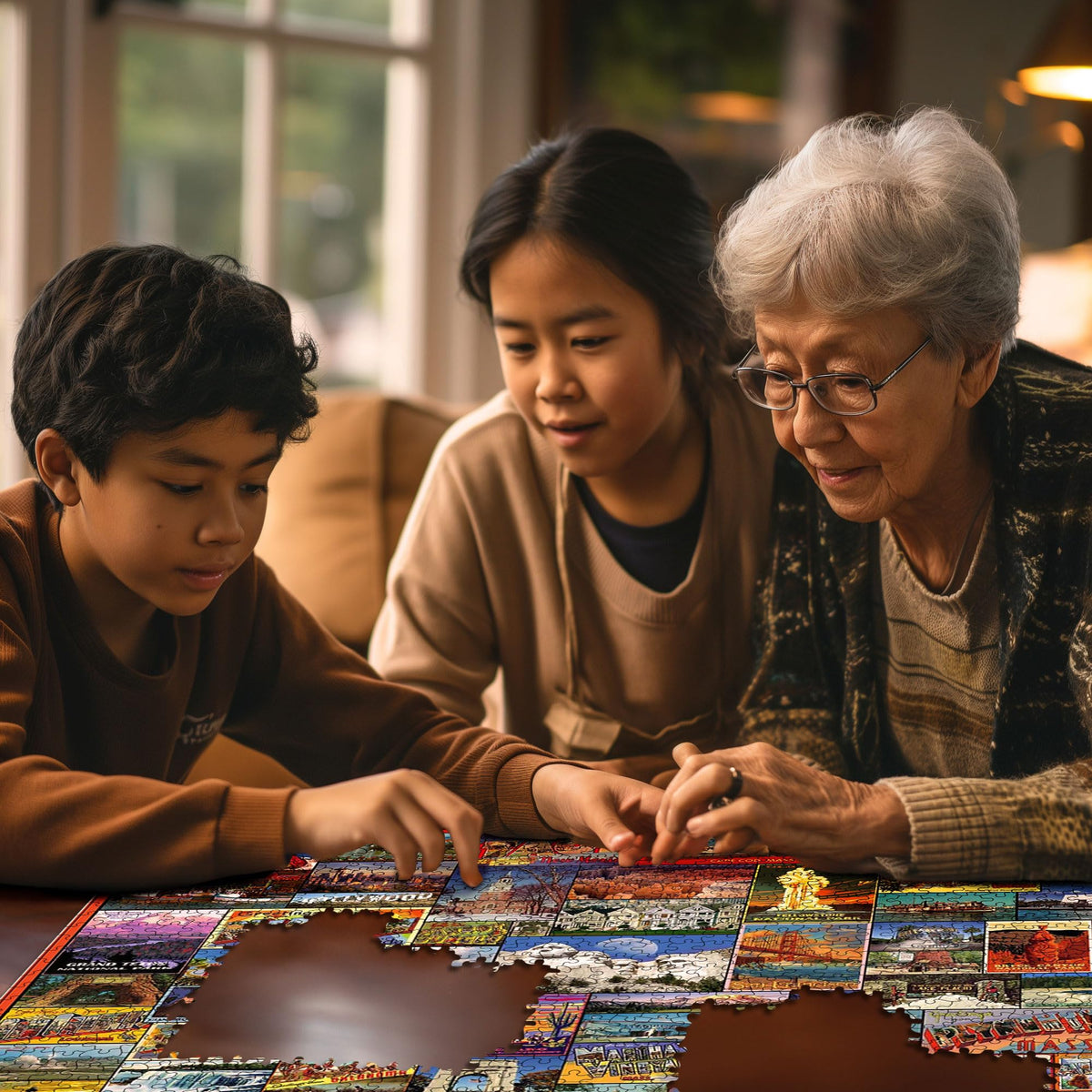 White Mountain Best Places America puzzle invites relaxed family evenings.