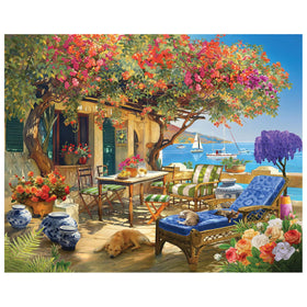 White Mountain Bigelow Illustrations coastal scene with vibrant colors