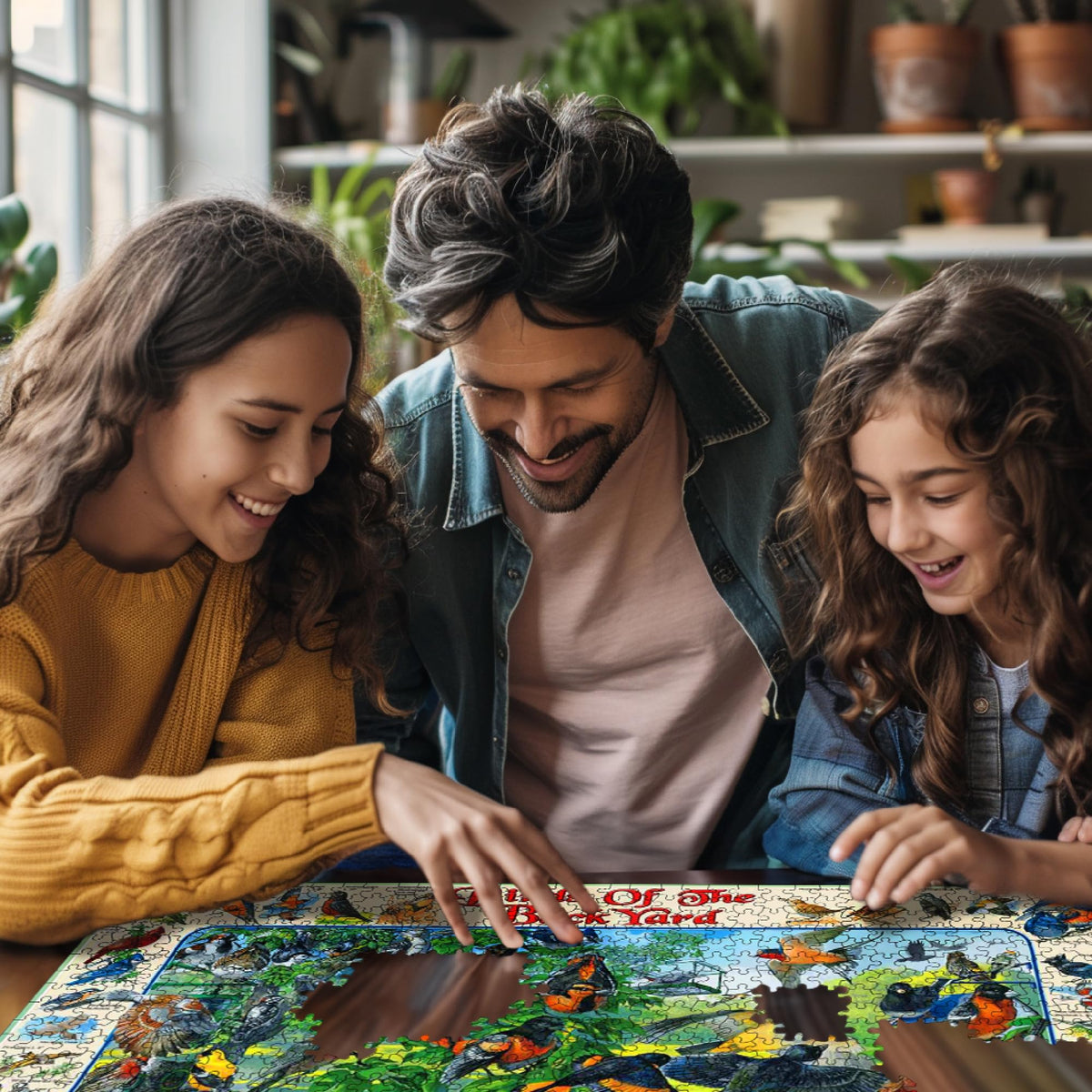 White Mountain Birds of the Backyard puzzle assembly process, engaging and challenging