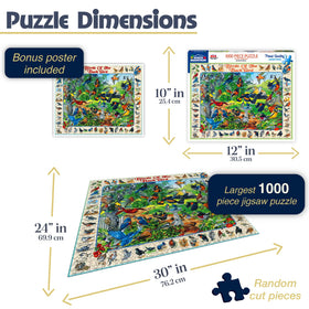 White Mountain Birds of the Backyard puzzle border with bird names for quick reference