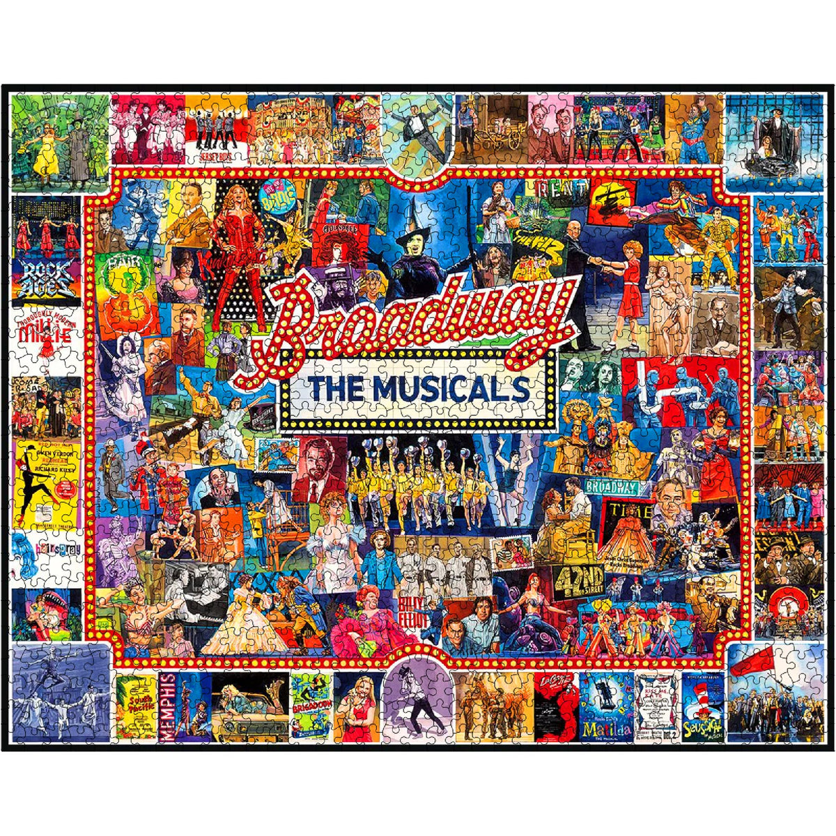 White Mountain Broadway puzzle assembly table image highlights teamwork and concentration during assembly.