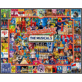 White Mountain Broadway puzzle assembly table image highlights teamwork and concentration during assembly.