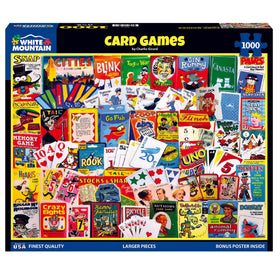 White Mountain Charlie Girard collage art captures timeless card games nostalgia