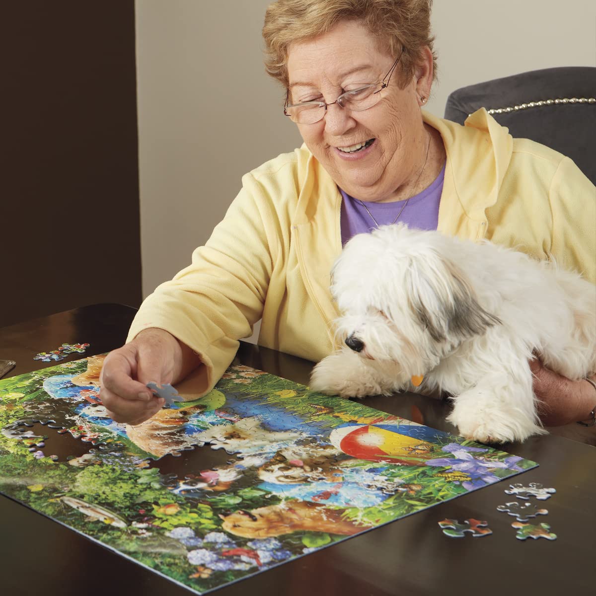 White Mountain Cheesehead collage puzzle map highlights Wisconsin geography for educational play