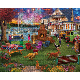 White Mountain David MacLean artwork celebrates Independence Day with vibrant detail.