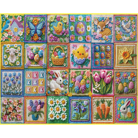 White Mountain Easter Crochet puzzle with large pieces for easy family play