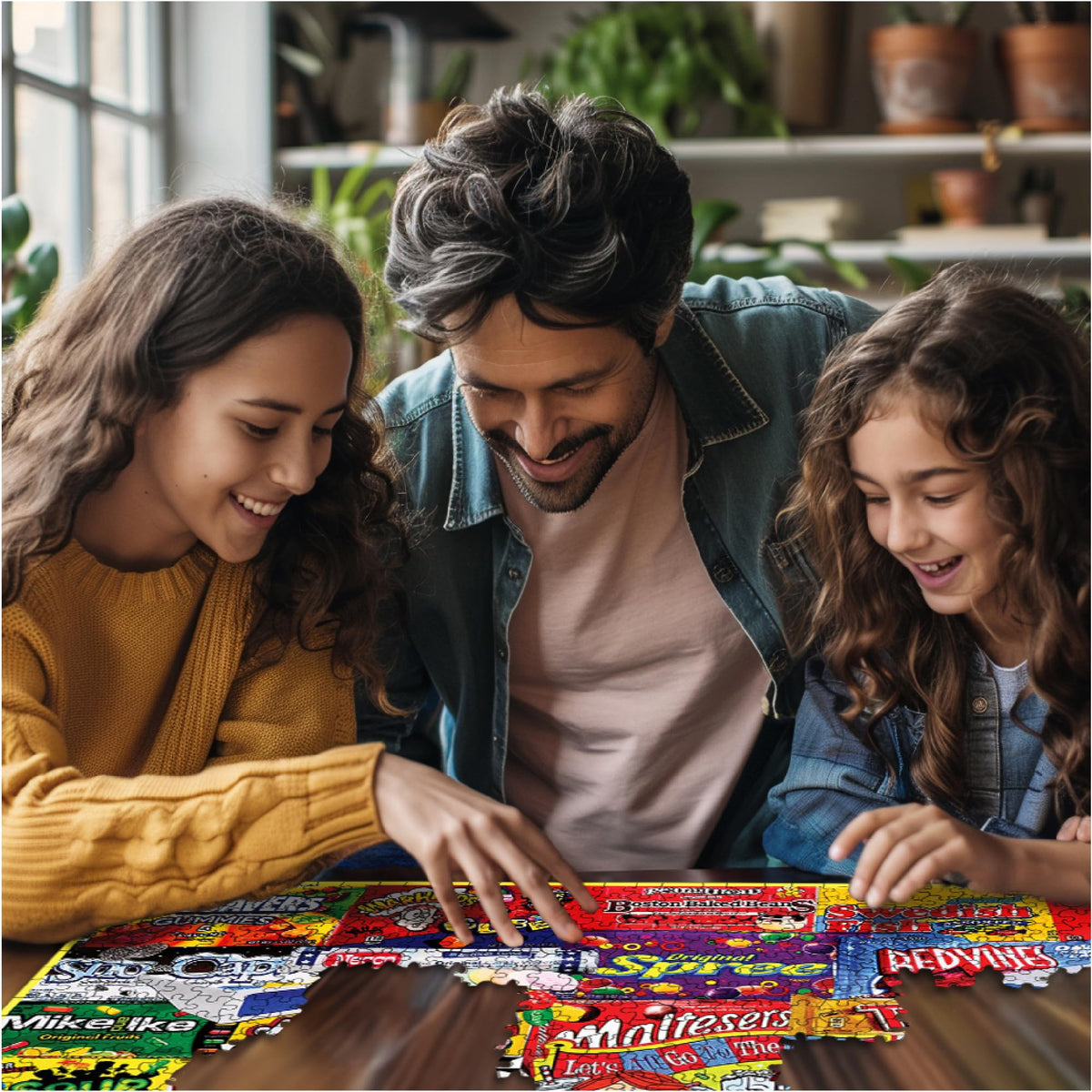 White Mountain family-friendly game night puzzle scene with large pieces