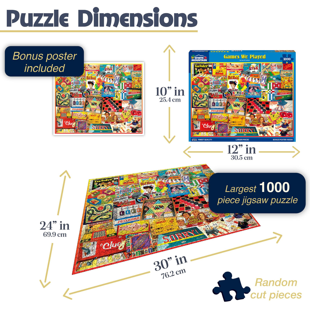 White Mountain puzzle night: family teamwork solving the collage for bonding and fun.
