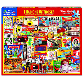 White Mountain I Had One of Those puzzle completed 24x30 inches highlights lounge-room centerpiece