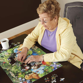 White Mountain I Love Texas interlocking pieces demonstrating puzzle quality and fit