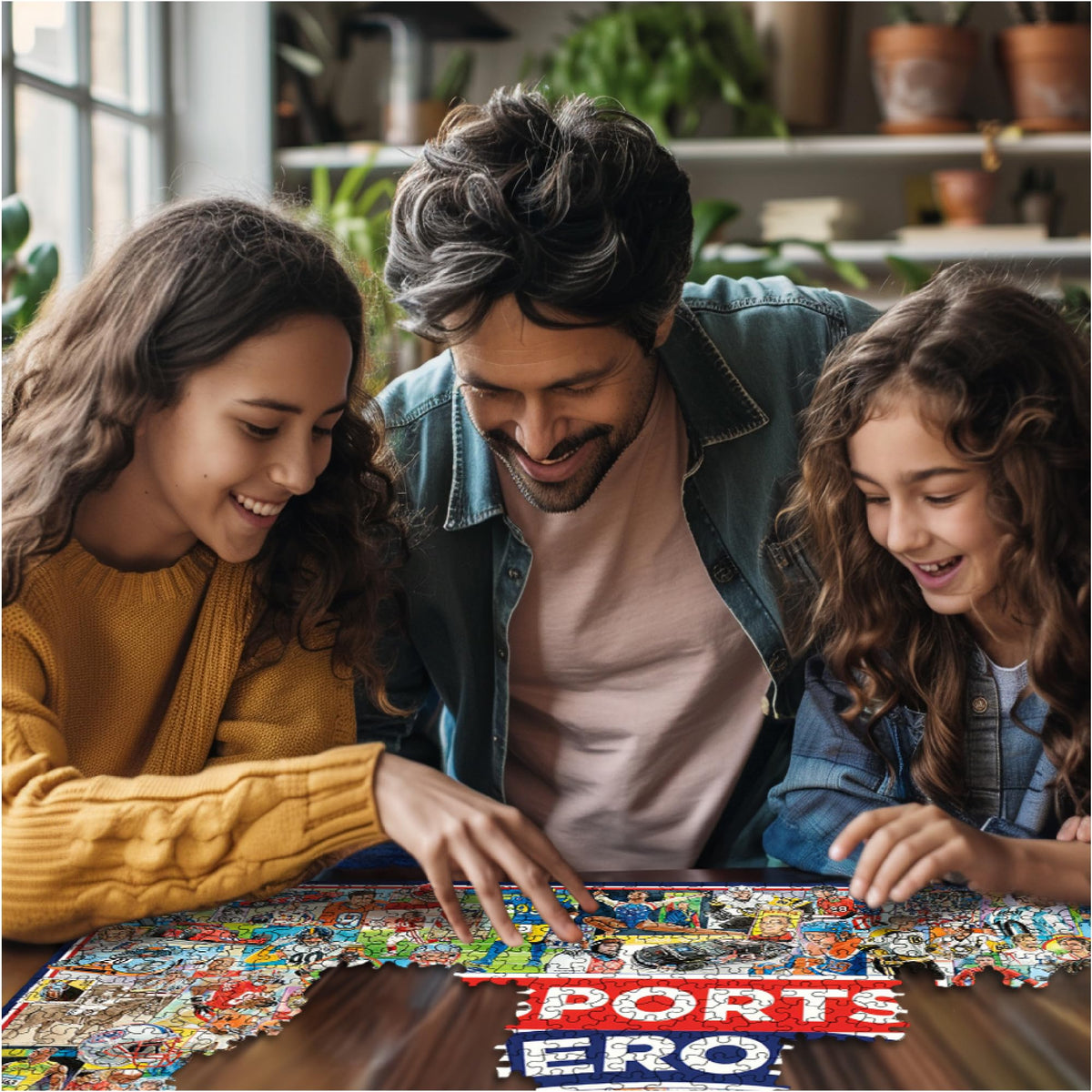 White Mountain Iconic Athletes Collage puzzle with poster reference for quick guidance