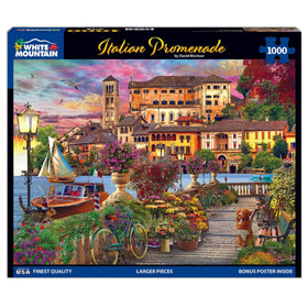 White Mountain lakeside sunset puzzle promotes relaxing focus
