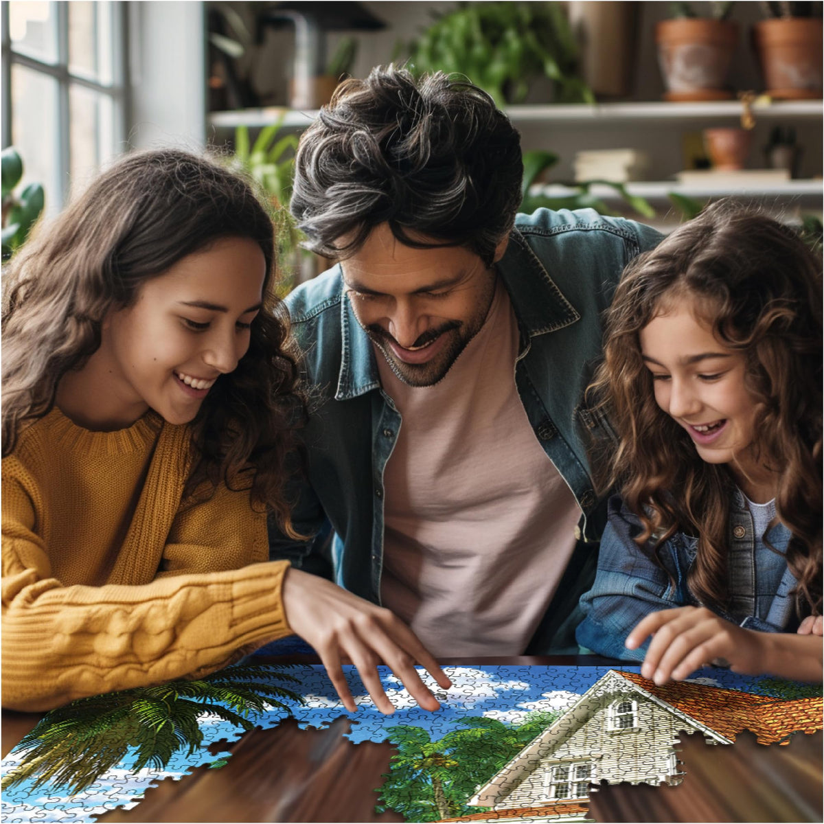 White Mountain large-piece design makes picking up pieces easy for friends and family