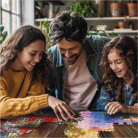 White Mountain Large-piece puzzle 1000pc — easy-to-handle pieces for adults and families.
