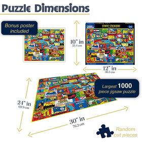 White Mountain large-piece puzzle 24x30 ready for easy handling