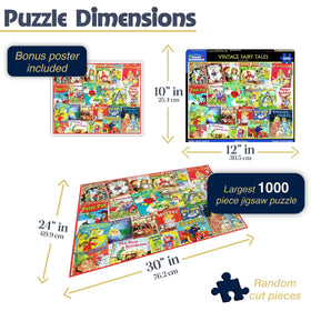 White Mountain large piece puzzle assembly showing easy handling for groups.
