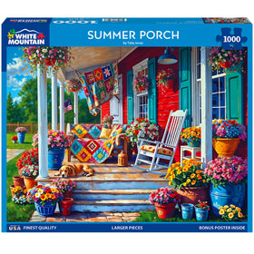 White Mountain Large Piece puzzle designed for easy handling and quick setup