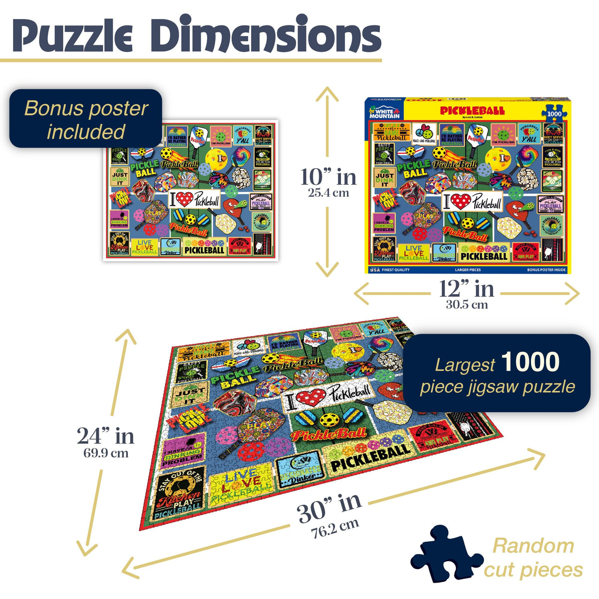 White Mountain large-piece puzzle ideal for adults and groups