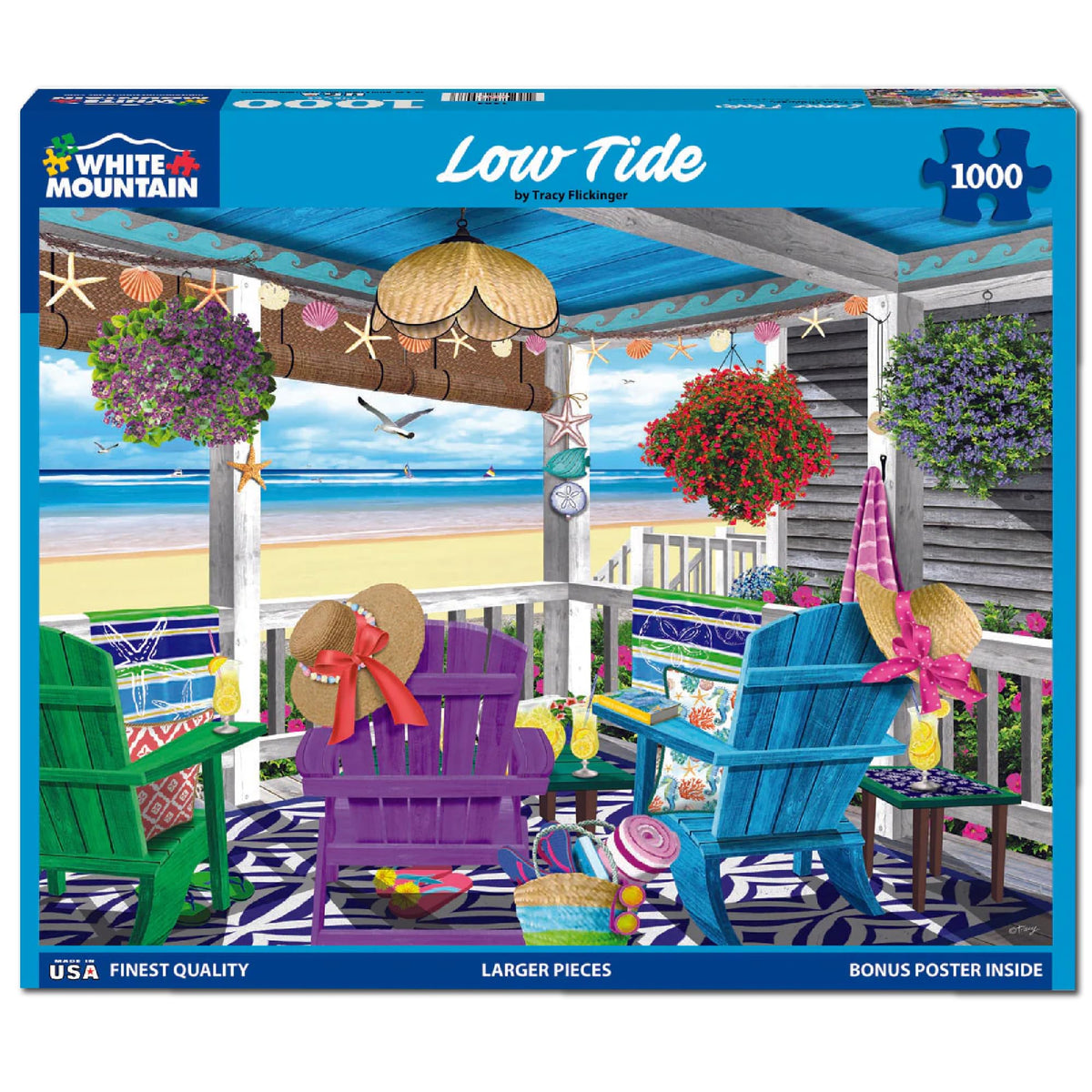 White Mountain large pieces puzzle easy to handle, ideal for kids and friends.