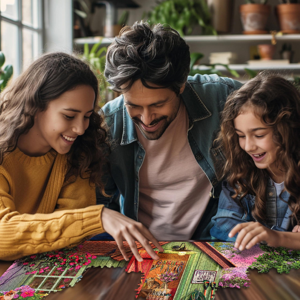 White Mountain USA-made puzzle with Happiness Guarantee for carefree family evenings.