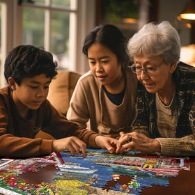White Mountain Made in USA puzzle with Happiness Guarantee.