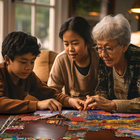 White Mountain USA-made puzzle with Happiness Guarantee