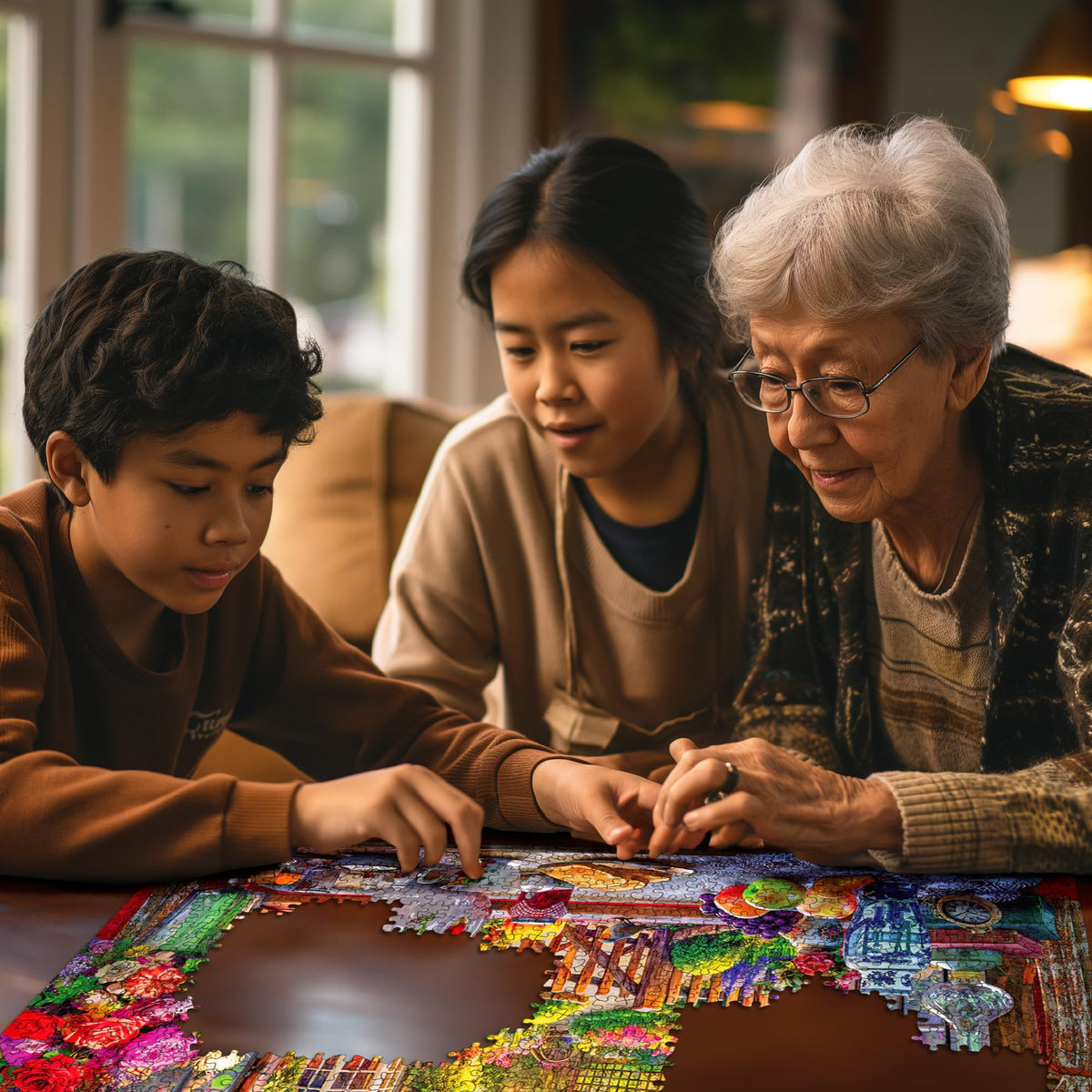 White Mountain made-in-usa puzzle designed in America with a Happiness Guarantee for peace of mind