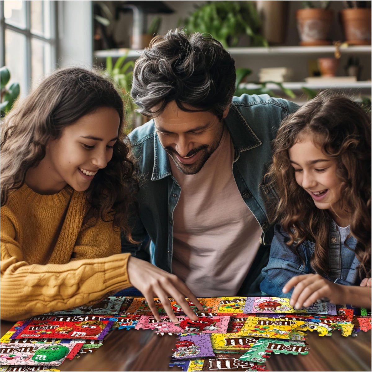 White Mountain M&M's puzzle made in the USA with quality construction.