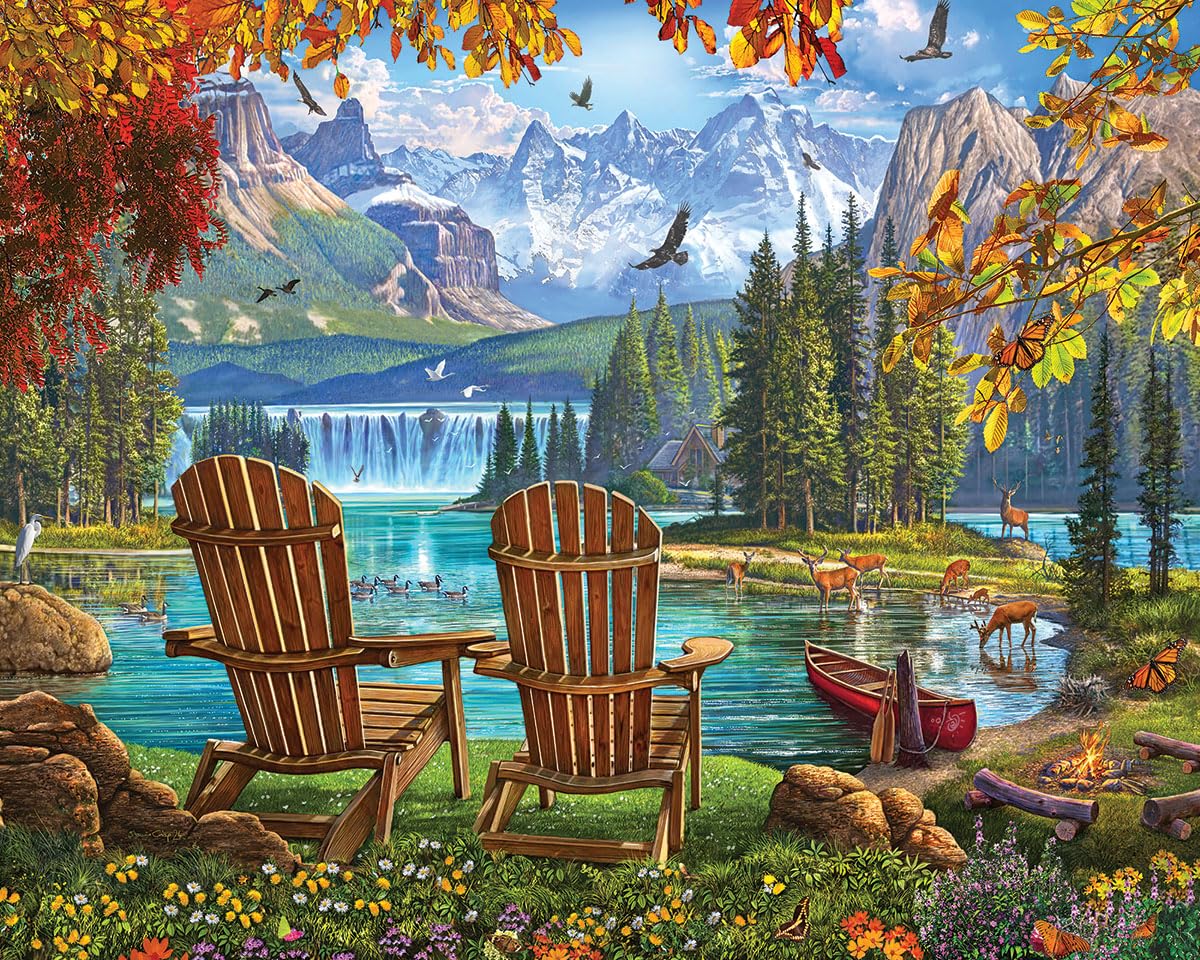 White Mountain Mountain Paradise puzzle cover invites a tranquil family activity.
