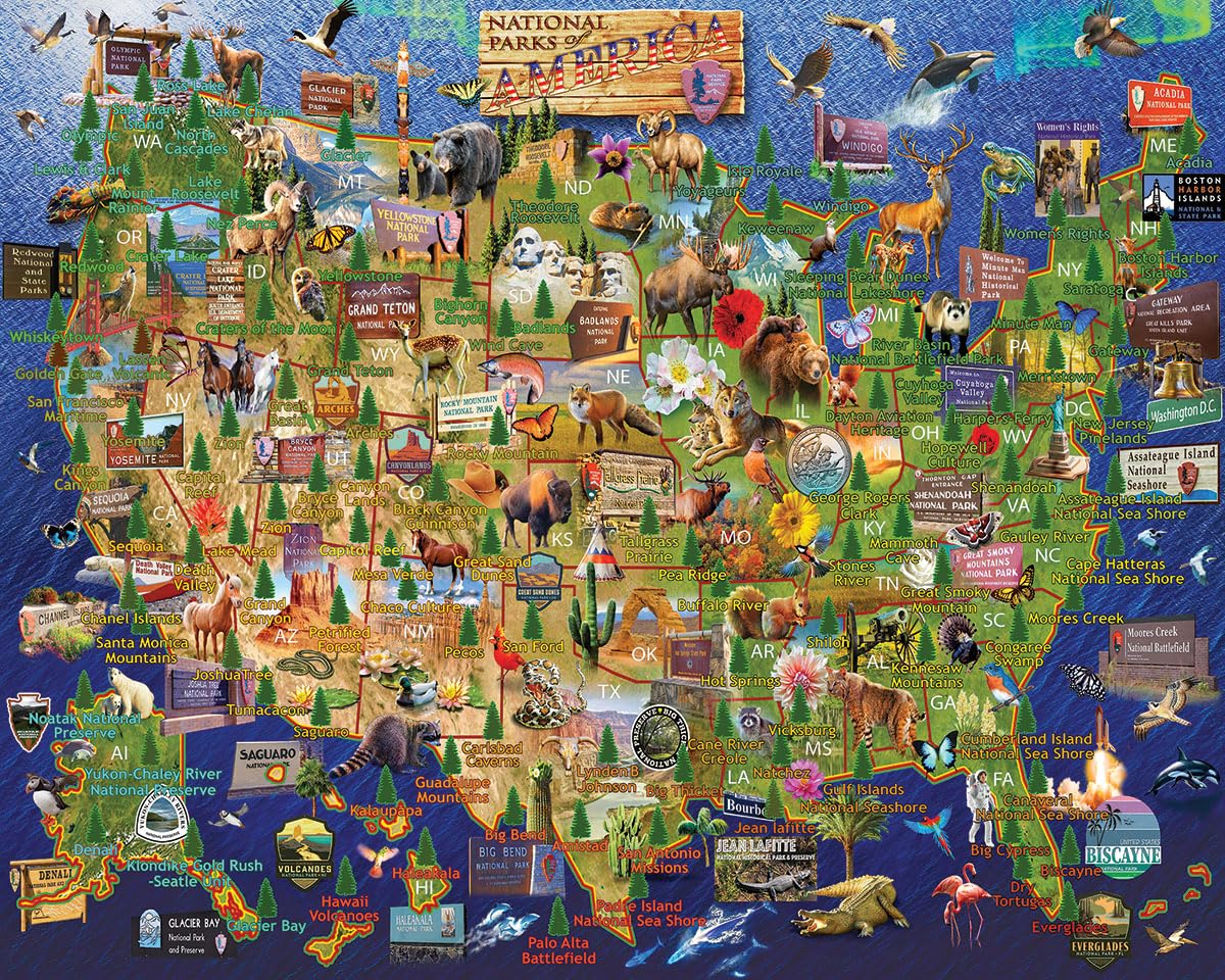 White Mountain puzzle Yosemite focus, enhances concentration and shared activity