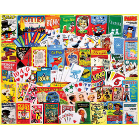 White Mountain Nostalgic Classics collage front cover for cozy family game nights