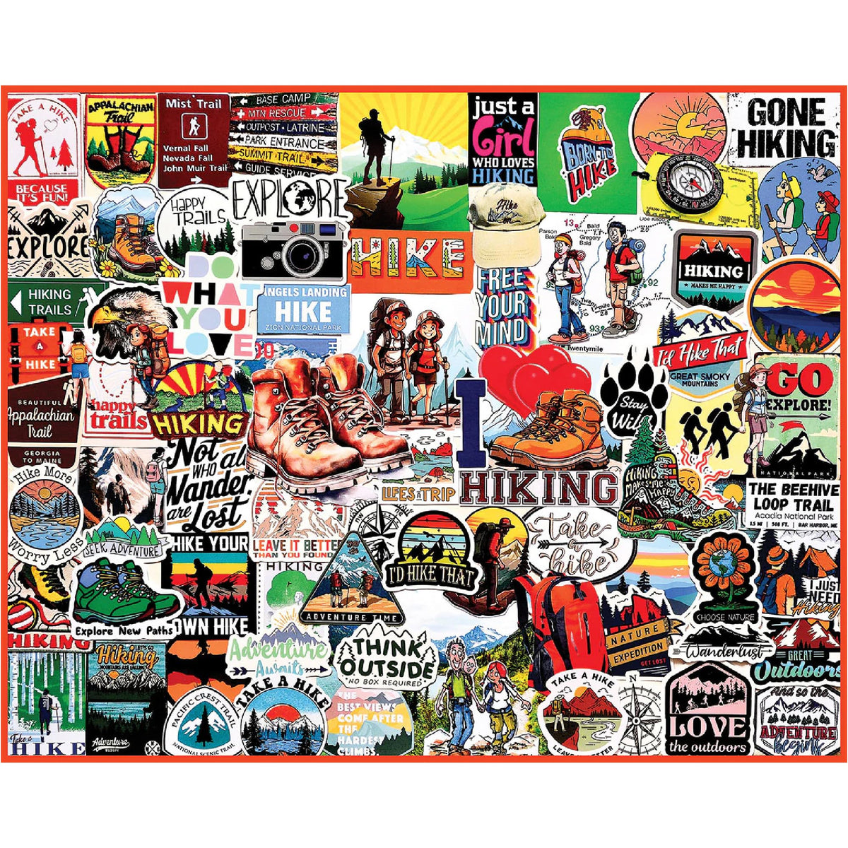 White Mountain 1000-piece puzzle—outdoor nature collage for family game night