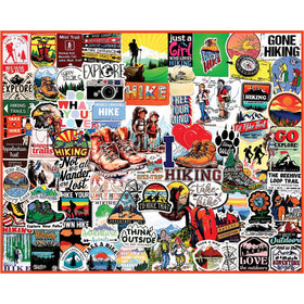 White Mountain 1000-piece puzzle—outdoor nature collage for family game night