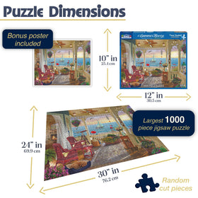 White Mountain puzzle pieces fit precisely for easy assembly and satisfying completion