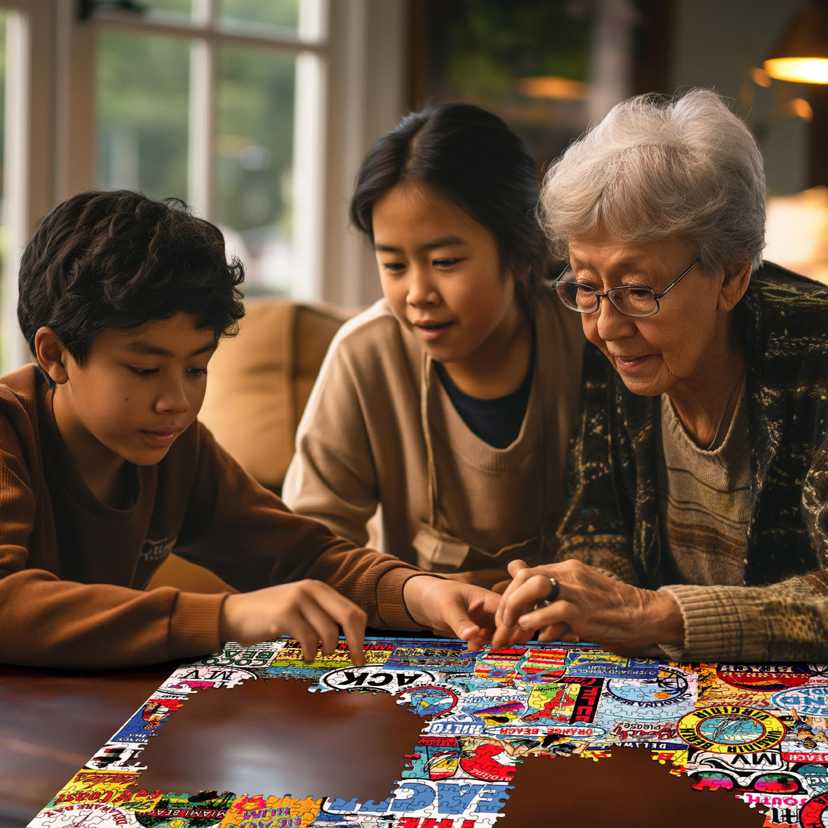 White Mountain precision-cutting puzzle, 24x30 finish, smooth interlocking for seamless assembly.