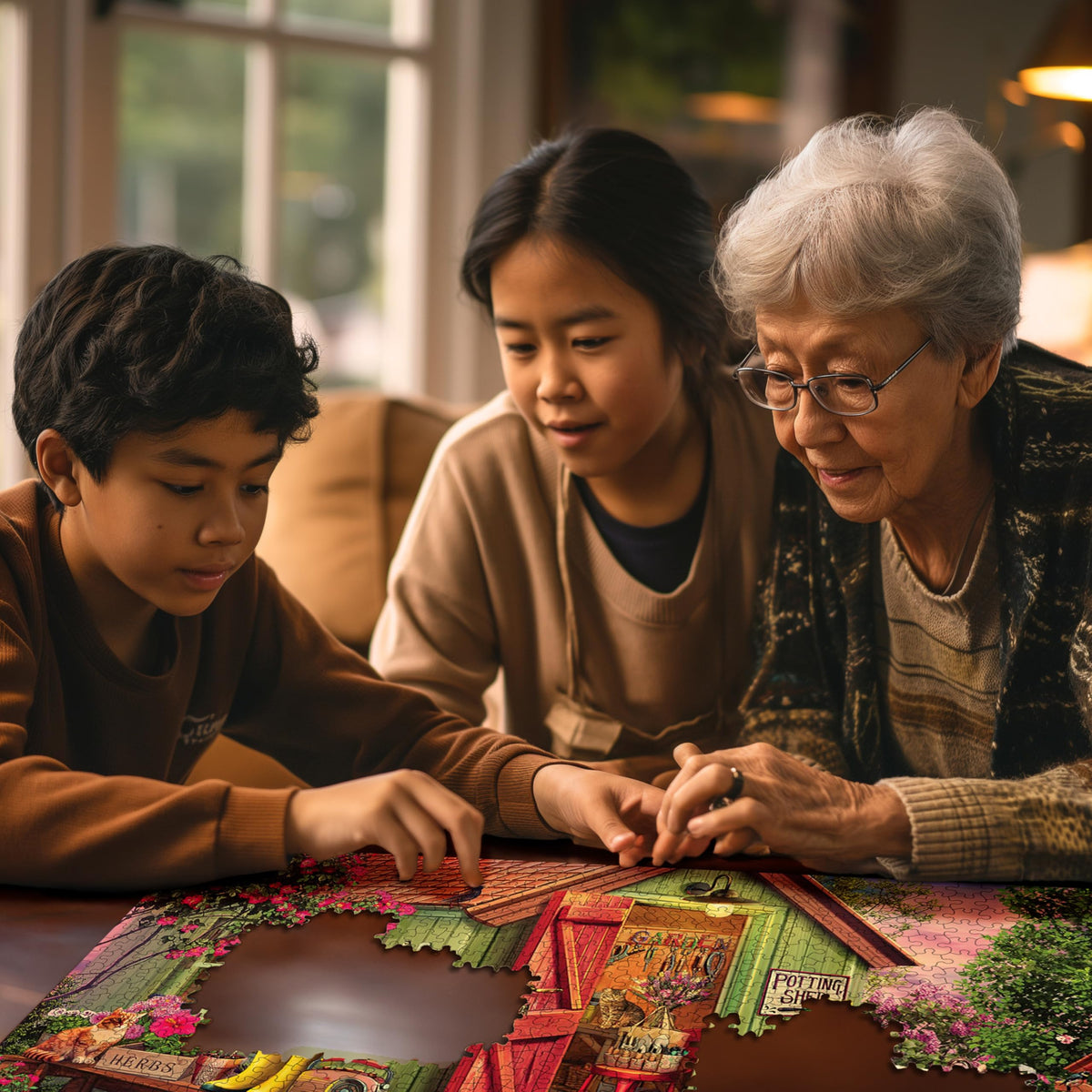 White Mountain precision-cut pieces fit smoothly for satisfying puzzle assembly.