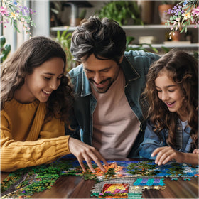 White Mountain 1000-piece large-format puzzle offers easy handling and visibility