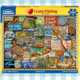 White Mountain finished size 24x30 inches puzzle display ready for wall or shelf