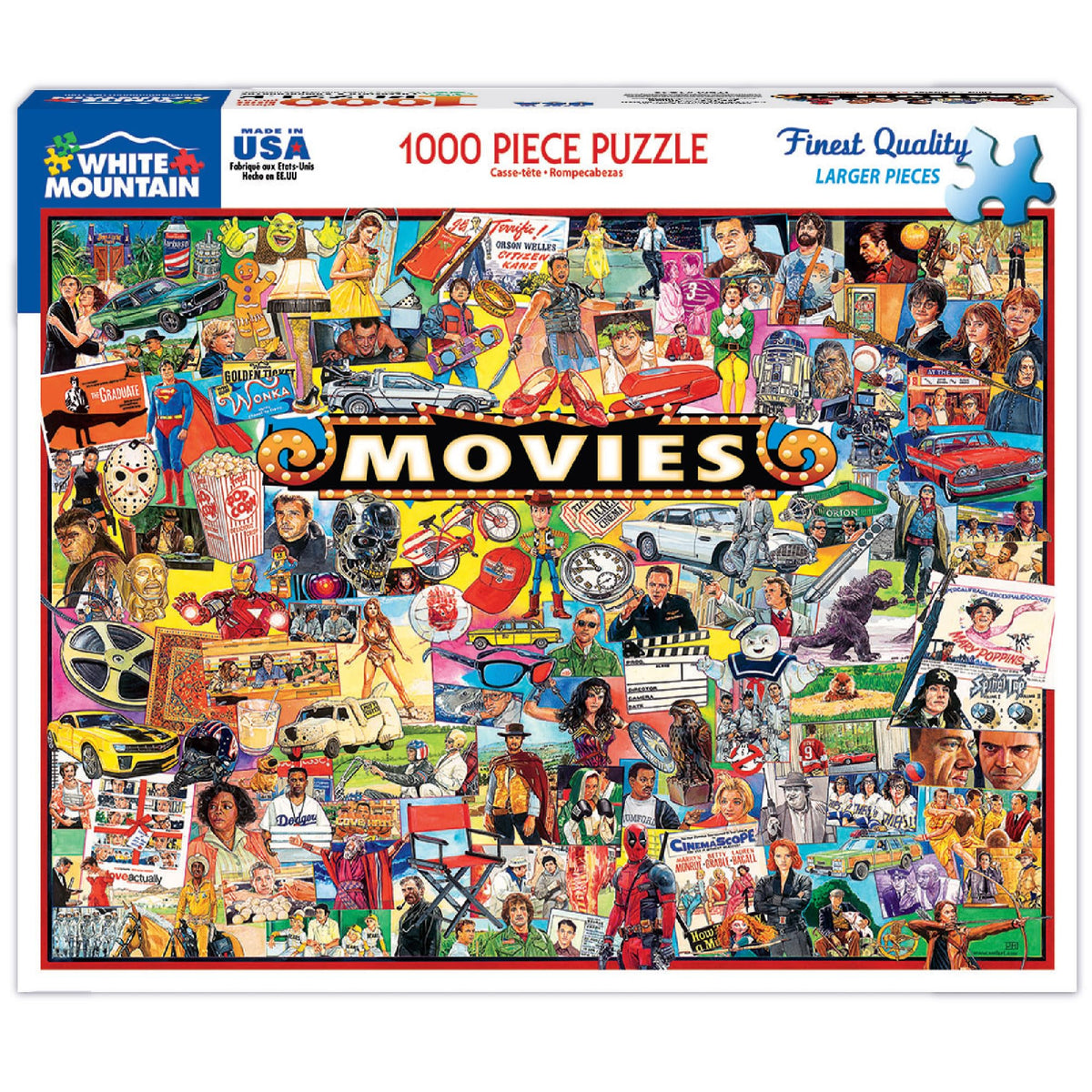White Mountain large-piece puzzle with vivid movie scenes and easy handling.