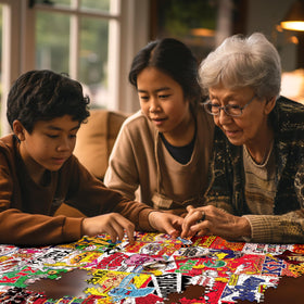 White Mountain Puzzles precision-cutting detail ensures snug fits during play