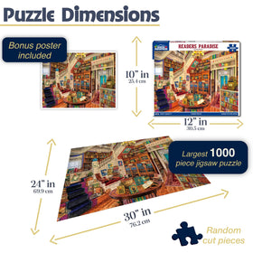White Mountain Readers Paradise assembled 24 by 30 inches layout shows a large inviting puzzle challenge.