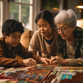 White Mountain Readers Paradise family puzzle night offers engaging, screen-free bonding.