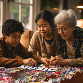 White Mountain puzzle pieces closeup highlights precision-cut edges for a snug fit