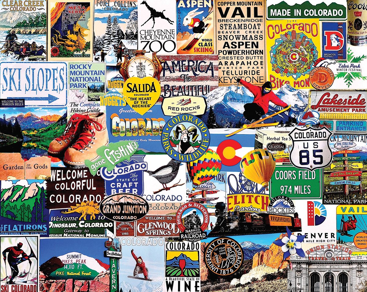 White Mountain Rocky Mountain Icons puzzle pieces show large pieces for easy handling