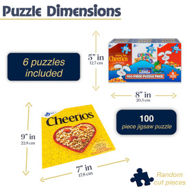 White Mountain six puzzles in one box offer easy storage and shared play