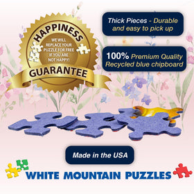 White Mountain spring garden blossom puzzle makes a thoughtful gift for adults.