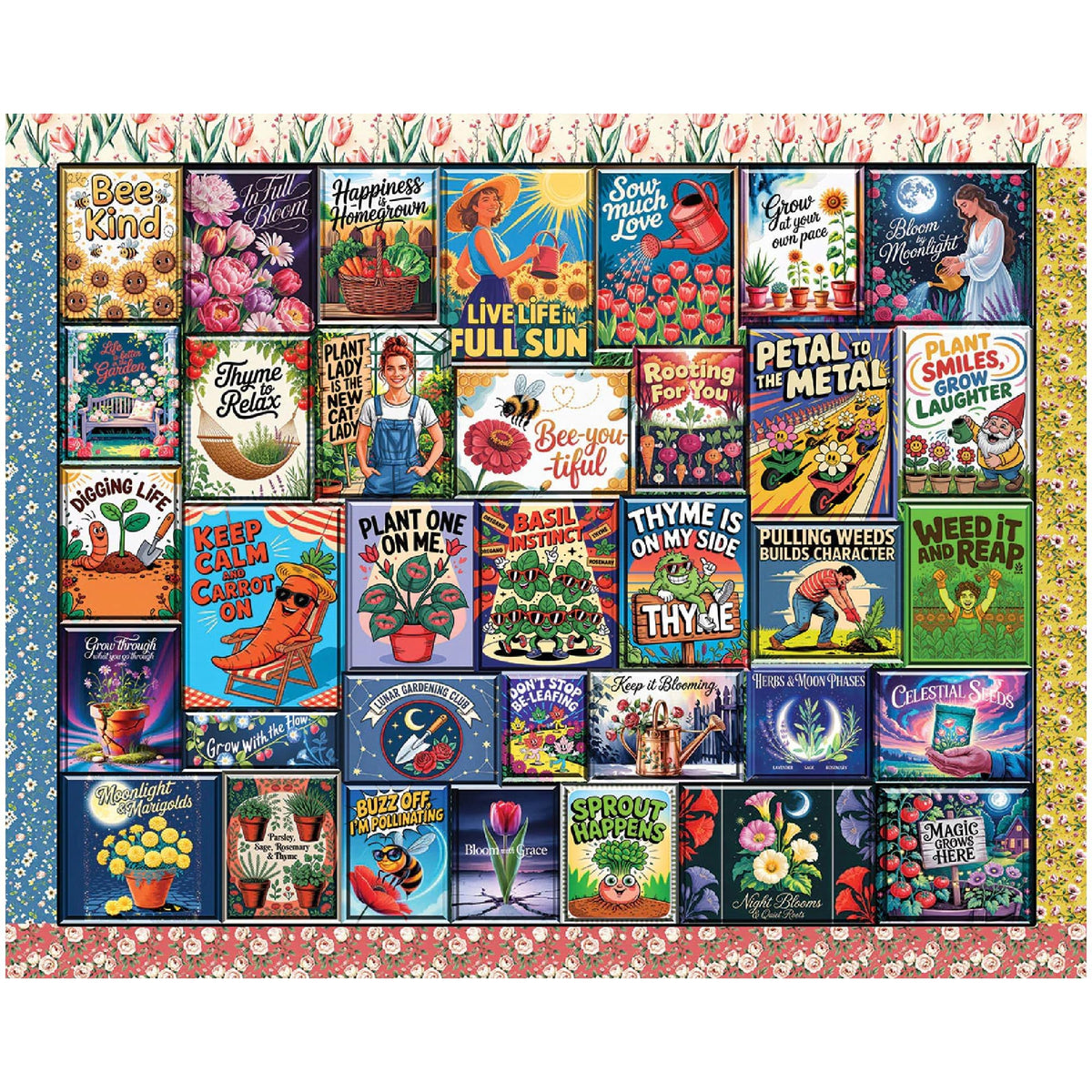 White Mountain spring collage puzzle box with large pieces for easy family play