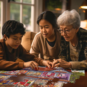 White Mountain Spring House artist Steve Crisp puzzle, celebrate nostalgic rural scenes.